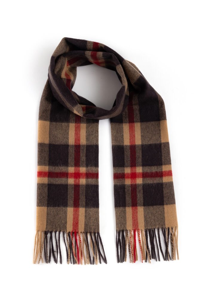 Edinburgh Cashmere DC Scott Cashmere Scarf ivory travel